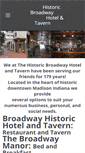 Mobile Screenshot of historicbroadwayhotel.com